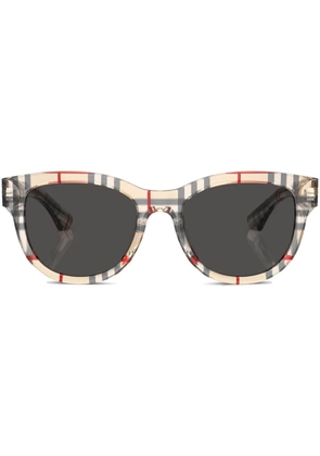 Burberry Eyewear Vintage Check pantos-frame sunglasses - Neutrals