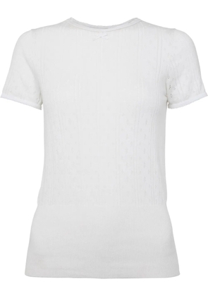 JW Anderson pointelle cap-sleeve top - White