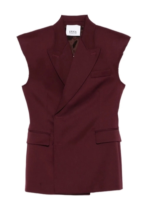 Erika Cavallini sleeveless off-centre jacket - Red