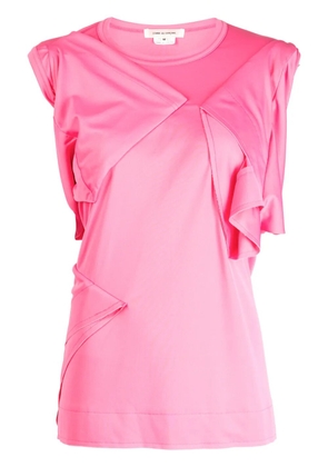 Comme Des Garçons asymmetric folded-detailing tank top - Pink
