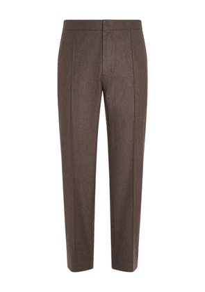Zegna elasticated-waistband trousers - Brown