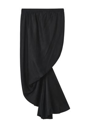 Rick Owens Seb draped asymmetrical midi skirt - Black