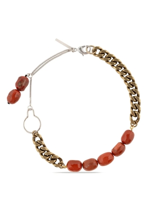 DRIES VAN NOTEN colour-block multi-chain necklace - Gold