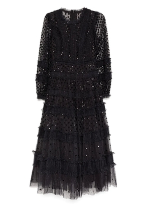 Needle & Thread dot shimmer ankle gown - Black