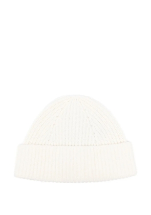 JOSEPH ribbed beanie hat - Neutrals