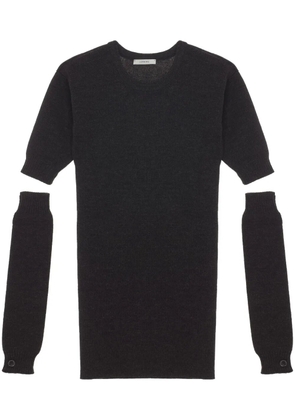 LEMAIRE detachable-sleeve dress - Brown