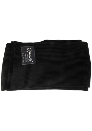 Coperni logo patch ribbed scarf - Black