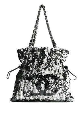 CHANEL Pre-Owned 2008 CC-logo sequin tote bag - Black