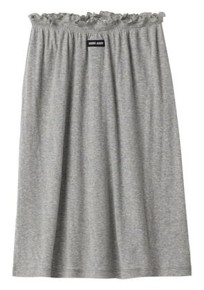 Miu Miu Ribbed jersey skirt - Grey
