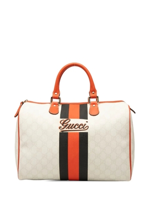 Gucci Pre-Owned 2000-2015 GG Supreme Joy Web boston bag - White