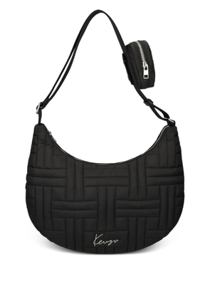 Kenzo logo-plaque shoulder bag - Black