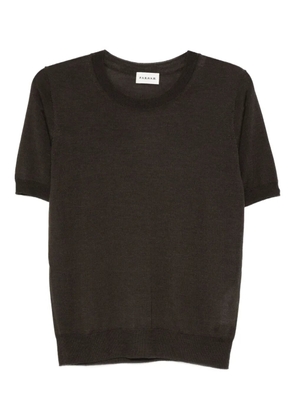 P.A.R.O.S.H. round-neck short-sleeved top - Brown