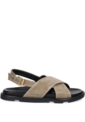 Marc O'Polo cross-strap slingback sandals - Grey