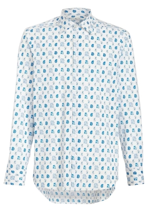 ETRO patterned button-up shirt - White