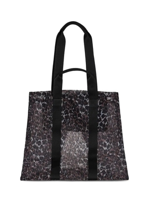 Karl Lagerfeld K/Signature leopard-print beach bag - Black