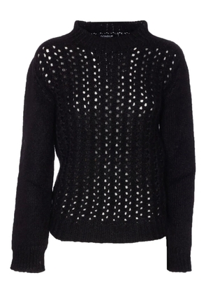 DONDUP crew neck embroidered sweater - Black