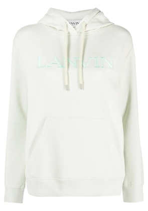 Lanvin logo-embroidered hoodie - Green