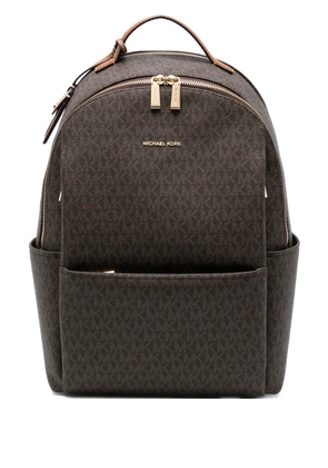 Michael Kors logo-print backpack - Brown