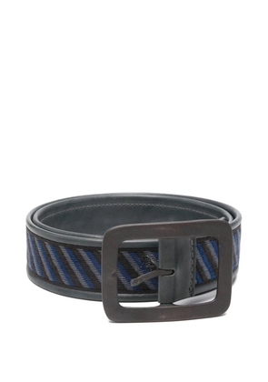 Romeo Gigli Pre-Owned 1990s striped belt - Black