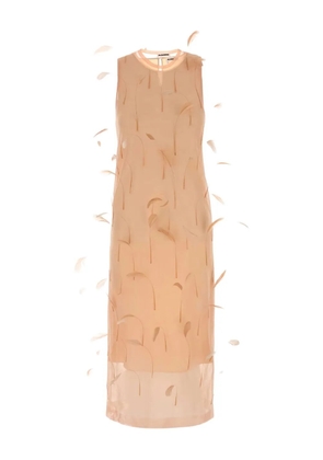 Jil Sander sleeveless midi dress - Neutrals