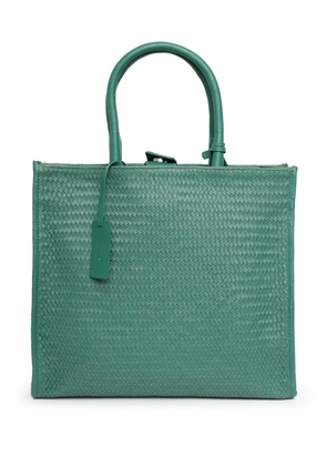 Sarah Chofakian Tresse woven leather tote bag - Green