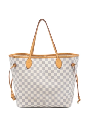 Louis Vuitton Pre-Owned 2010 Damier Azur Neverfull MM tote bag - White