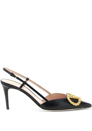 Valentino Garavani 80mm VLogo Signature slingback pumps - Black