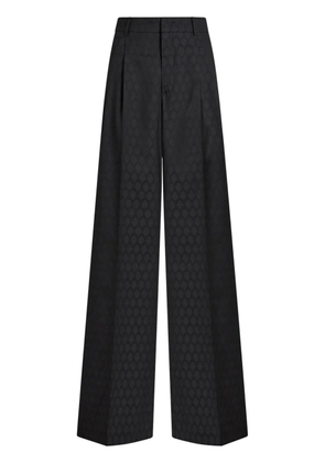 ETRO patterned-jacquard wool trousers - Black