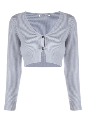 Pre-Owned Alexander Wang ribbed cardigan - Grey