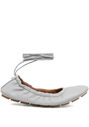 BOSS ankle-ties ballet flats - Grey