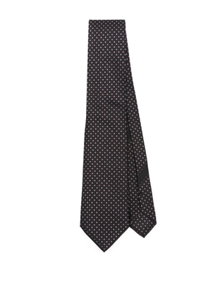 Dolce & Gabbana geometric-pattern silk tie - Black