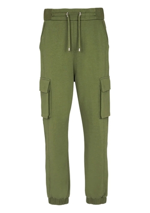 Balmain logo-print cargo track pants - Green