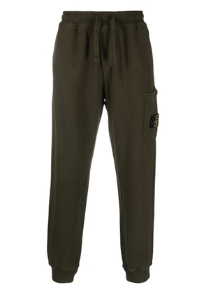 Stone Island Compass patch cotton track pants - Green