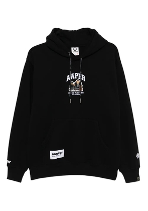 AAPE BY *A BATHING APE® logo-patch hoodie - Black