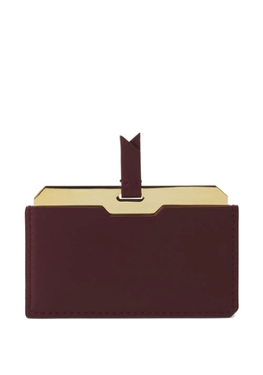 Lanvin leather stitched cardholder - Red