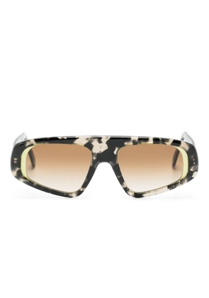 Andy Wolf tortoiseshell geometric-frame sunglasses - Brown