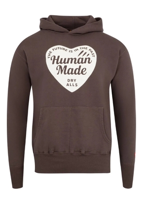 Human Made Tsuriami heart-logo hoodie - Brown