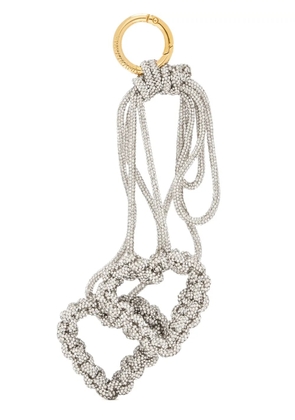 Hibourama Love crystal-heart bag charm - Silver