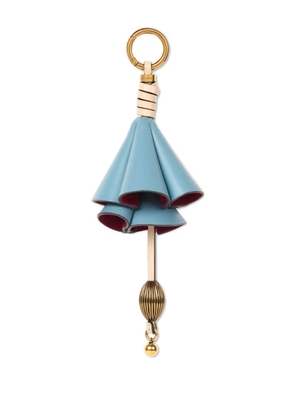 ETRO flower leather keyring - Blue