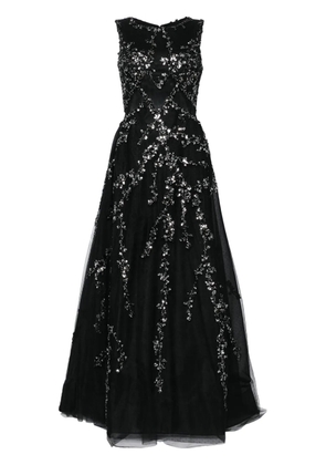 Saiid Kobeisy beaded tulle gown - Black