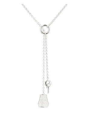 Hermès Pre-Owned 2000's diamond lock white gold necklace - Silver