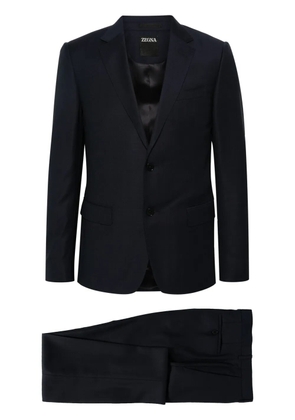 Zegna single-breasted wool suit - Blue