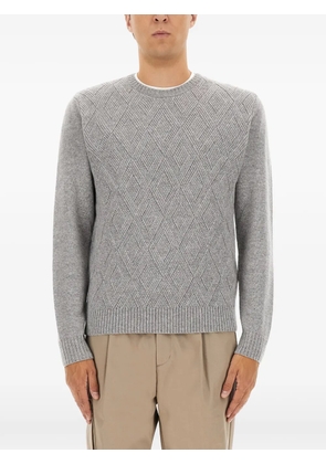 Herno diamond-pattern sweater - Grey