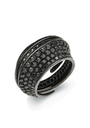 LILY GABRIELLA 18kt black gold Spira diamond ring