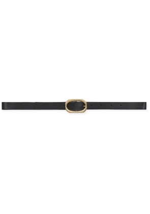 ANINE BING small Signature Link leather belt - Black
