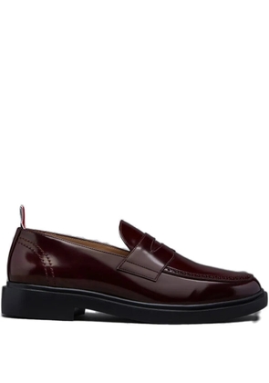 Thom Browne penny leather loafers - Red