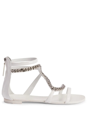 Giuseppe Zanotti Samantha chain-link leather sandals - White