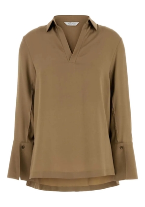 Max Mara v-neck blouse - Brown