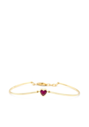 YI Collection 18K yellow gold Heart ruby bangle
