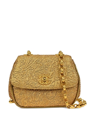 CHANEL Pre-Owned 1992 Nishijin-ori shoulder bag - Gold